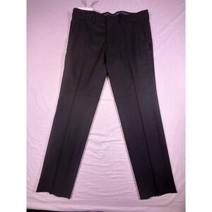 Haggar Dress Pants Mens 34x30 Black Flex Series Ultra Slim Stretch NEW